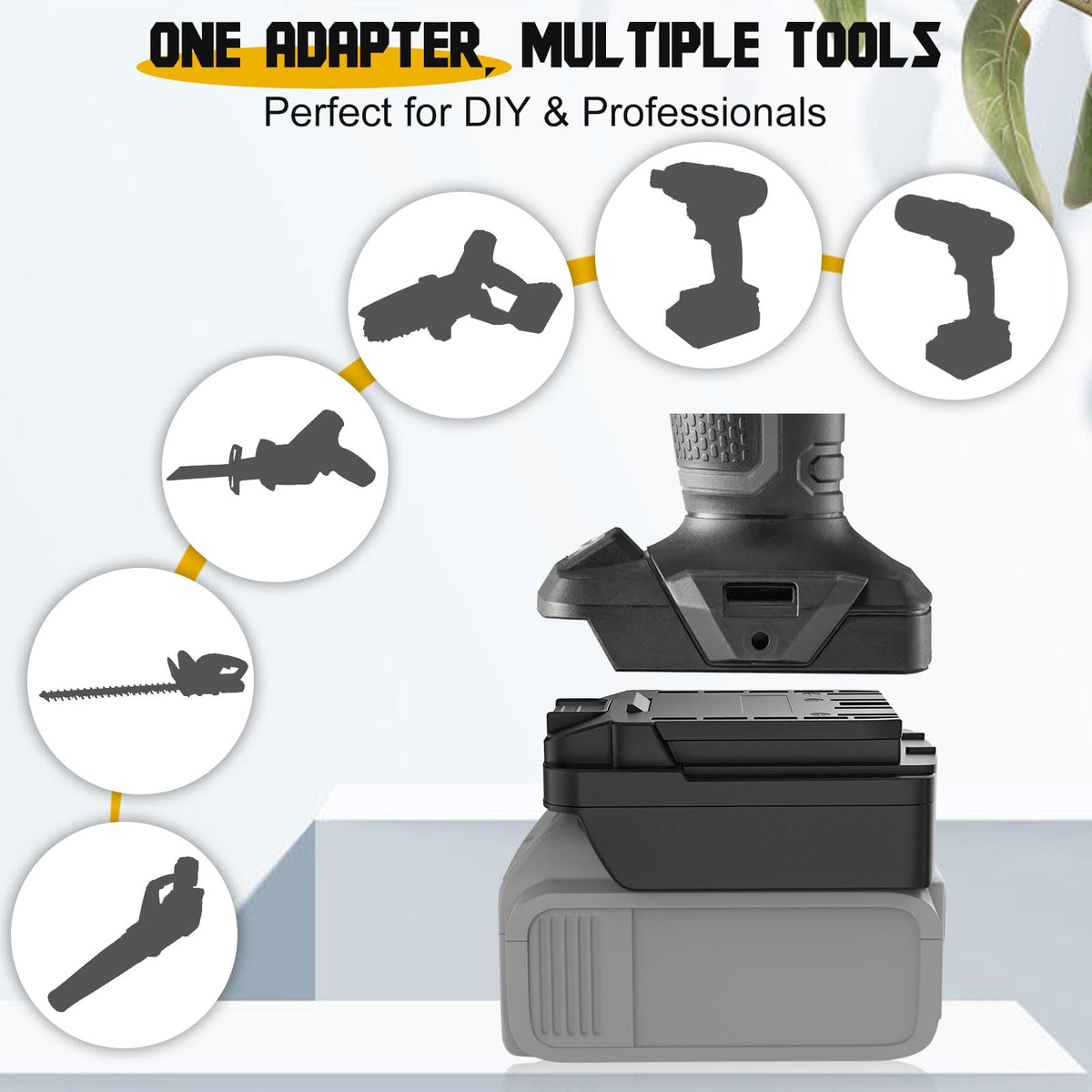 LinkMejor Battery Adapter Compatible for Dewalt 20V Battery (Not Included)