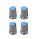 4Pcs Potentiometer Volume Control Knob Cap Plastic Blue 6mm Shaft Dia. Rotary Knob 12mm Dia. X 17mm Height