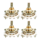 12Pin 2P5T 2 Pole 5 Position Selectable Single Deck Band Selector Rotary Switch 4Pcs