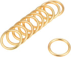 LinkMejor O Ring Buckle 20mm(0.8") ID 3mm Thickness Zinc Alloy O-Rings for Hardware Bags Belts Craft DIY Accessories, Gold Tone 10pcs