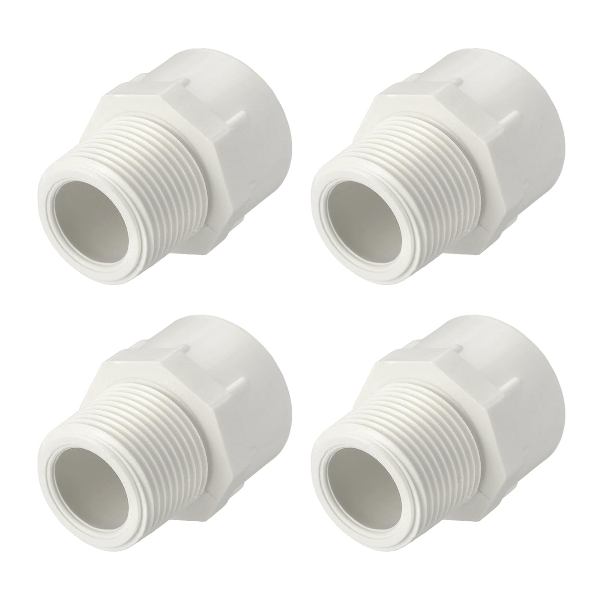 リンクメホア 5Pcs 2" PVCパイプフィッティング スケジュール40 NPTメートルスレッドアダプター