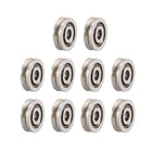 V623 V-Groove Guide Pulley Rail Ball Bearings 3mmx10mmx3mm Carbon Steel Miniature Bearings 10pcs