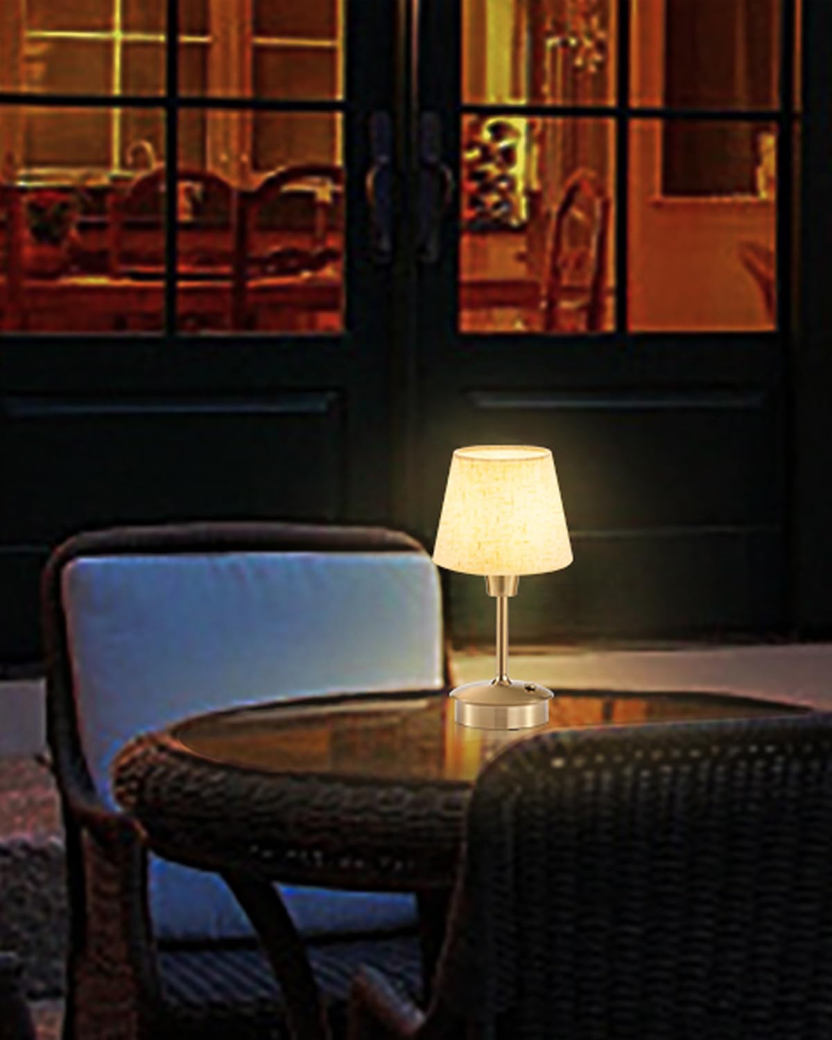 LinkMejor 2 Pack Liten Laddbar Trådlös Bordslampa för Restaurang Bar