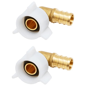 LinkMejor 2-Pack 1/2" PEX x 1/2" Naispuolinen NPT Pyörivä kulmaosaosat
