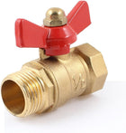 1/2" PT Female to 1/2" PT Male Thread Blue Lever Handle Ball Valve