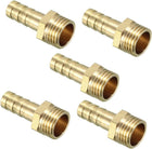 Brass Barb Hose Fitting Connector Adapter 8mm Barbed x 1/4 PT Male Pipe 5pcs