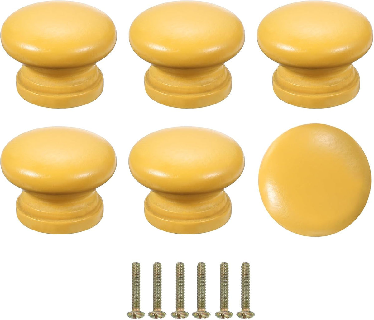 6Pcs Schrankgriffe, runde Schrankgriffe, dekorative Schrankgriffe mit M4 x 22mm Schraube für Schrank Schrank, Lila