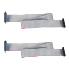 IDC Wire Flat Ribbon Cable DB25 Male to FC-26 Female Connector 2.54mm Pitch 50cm Length 2pcs