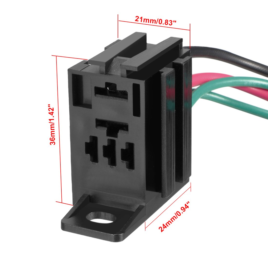 10pcs 12V DC 4-Pin 30/40Amp Interlocking Relay Socket Harness Base SPDT Negru