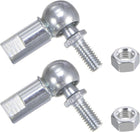 2pcs CS10 M6 Angle Ball Joint, M6x1.0 Right Hand Male and Left Hand Female Thread, A3-Steel Self-lubricating Ball Socket End Fitting