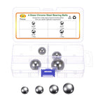 4pcs G10 Precision Balls Assortment Kit 5/8" 3/4" 7/8" 1" Chrome Steel Solid Bearing Balls