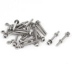 M2 x 20mm 304 Stainless Steel Phillips Pan Head Screws Nuts w Washers 20 Sets