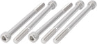 M8x100mm 304 Stainless Steel 28mm Half Thread Hex Socket Head Cap Screw Bolt 5Pcs