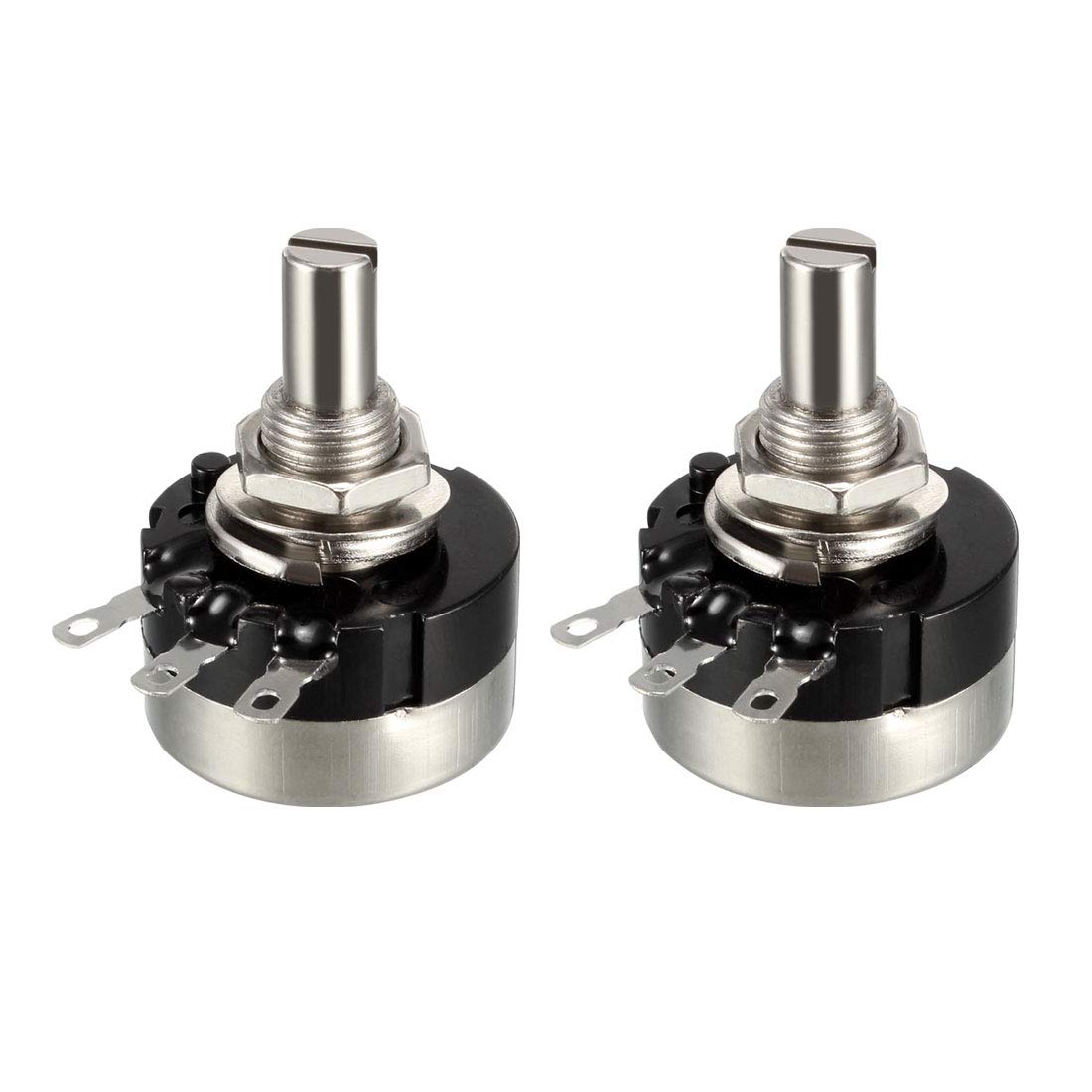 RV24YN20S 500K Ohm Variable Resistors Single Turn Rotary Carbon Film Potentiometer 2pcs