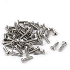 M2.5-0.45 x 10mm Fine Thread Phillips Flat Countersunk Head Machine Screws 50pcs