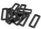 LinkMejor Plastic Bag Bar Slides Buckles 10 Pcs Black for 50mm Webbing Strap