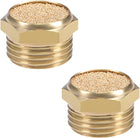 1/2 PT Sintered Bronze Exhaust Muffler with Brass Body Flat 2pcs