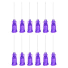 20 Pcs 21G Plastic Dispensing Needles, 1" PP Glue Needle Tube Blunt Luer Lock Tips with PP Flexible Needle for Liquid Glue Gun, Deep Purple