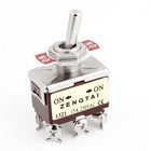 DPDT ON/ON 2 Way 6 Screw Terminals Toggle Switch 15A AC 250V Self-Locking