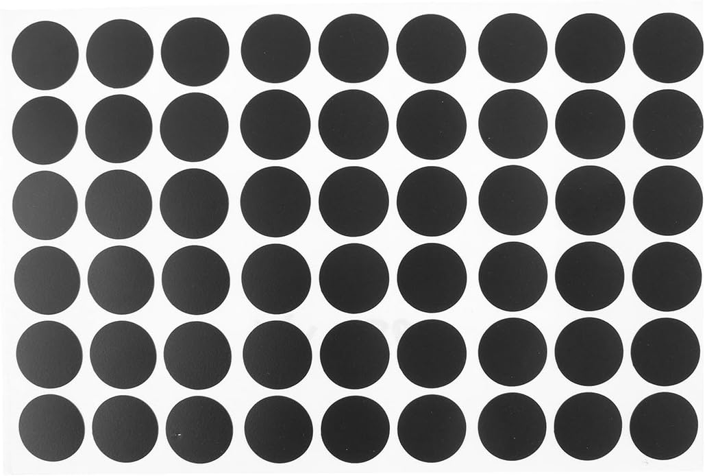 Home Table Self-Adhesive Screw Hole Covers Caps Stickers 54 in 1 Black