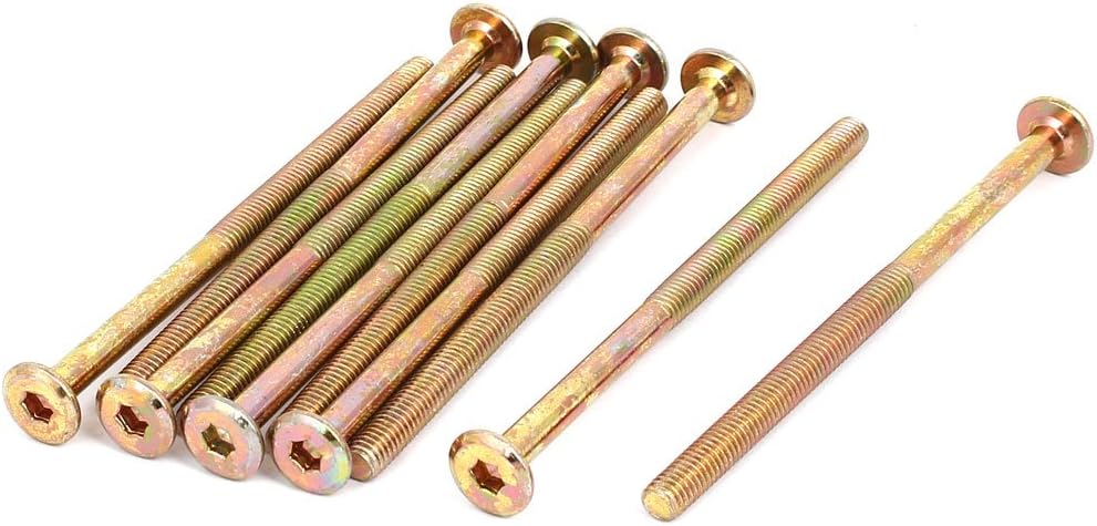 M6x100mm Flat Hex Socket Head Hexagon Furniture Bolts Connector Fastener 10pcs
