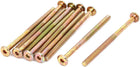 M6x100mm Flat Hex Socket Head Hexagon Furniture Bolts Connector Fastener 10pcs