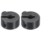 2pcs Single Split Shaft Collar 1/8" Bore One-Piece Clamping Collar, 1/2" OD, 1/4" Thickness, Black Oxide Steel Set Screw Lock Collar Clamp