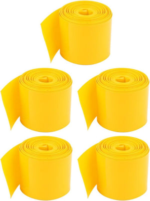 5pcs 29.5mm PVC Heat Shrink Tubing Yellow 2Meter for 1 x Battery