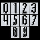 8 Inch Large Number Stencils Set, 0-9 Plastic Address Number Stencil Templates Reusable Digital Painting Templates for Cake Stencil Address Number Painting, Style C