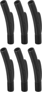 LinkMejor Leather Cord End Clasp, 6Pcs 2mm Hole Column Clasps Connectors, Stainless Steel Clasps Closures Leather Cord Buckle for Making DIY Supplies Crafts, Black (20.5mm)