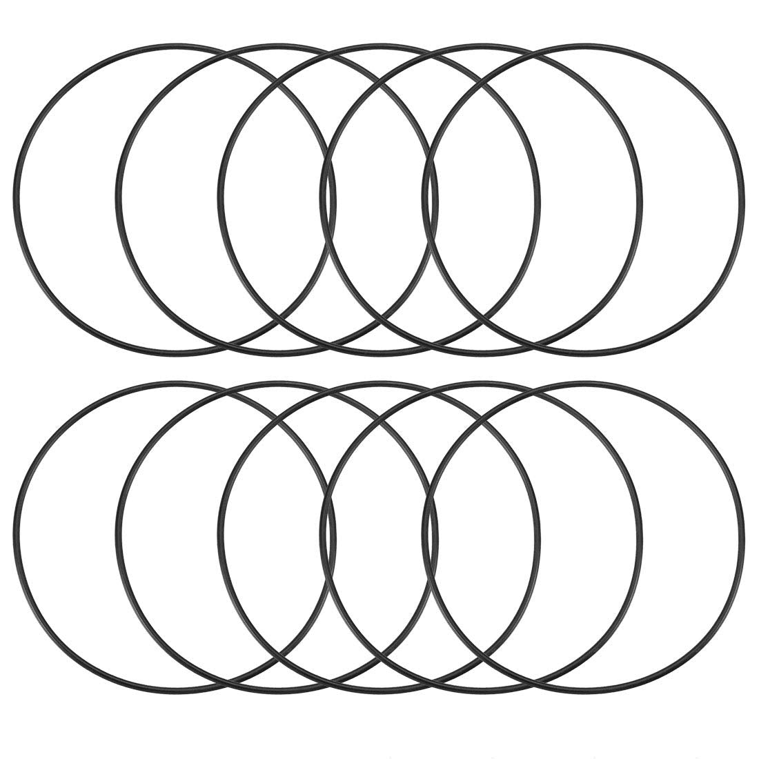 Nitrile Rubber O-Rings, 70mm OD 67mm ID 1.5mm Width, Metric Sealing Gasket, Pack of 10