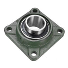 UCF210 Square Flanged Pillow Block Bearing, 50mm Bore Diameter, Cast Iron/Chrome Steel, Set Screw Lock