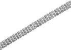 1 Yard 3 Rows 3mm Rhinestone Chain, 9mm Bling Crystal Close Claw Chain Trim for DIY Jewelry, Clothing, Bags, Shoe Decoration (Silver)