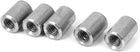 M6 Threaded Insert Tube Adapter 304 Stainless Steel Round Connector Nuts 5pcs