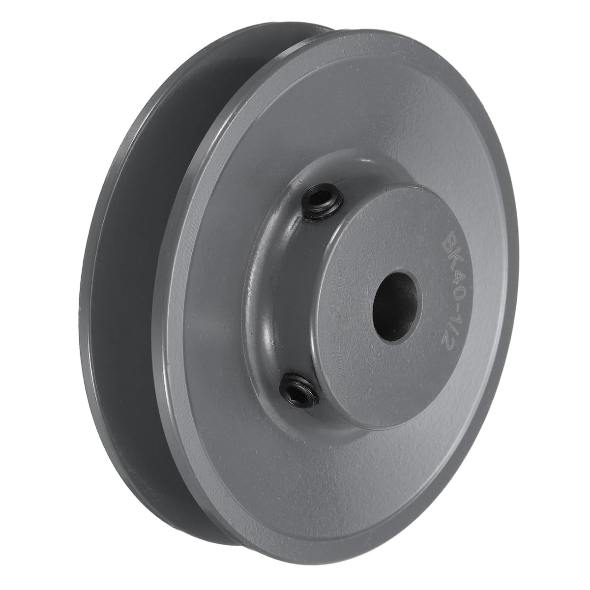 BK40-1/2 V-Belt Sheave 1/2"Bore 3.95"OD Single Groove Web Sheave Bored-to-Size Sheave, Cast Iron, Belt Section for 3L or B Belt