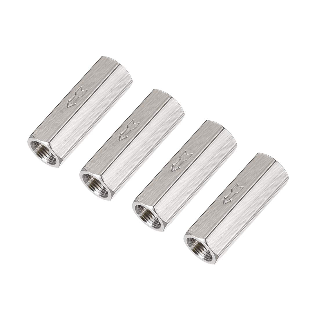 Nickel-Plated Copper One Way Air Check Valve G 1/8 Female Threaded Full Port Check Valve 4Pcs