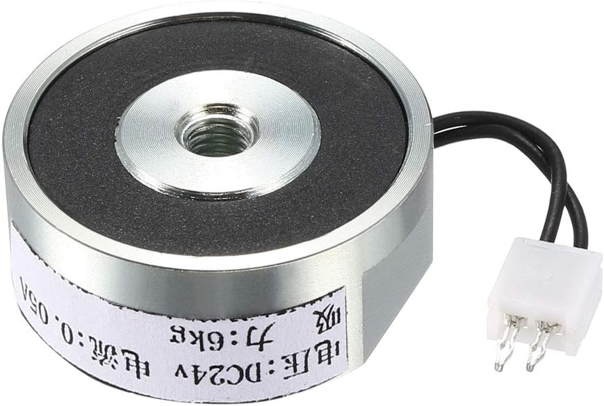 DC24V 60N 6KG Force Eelectric Lifting Magnet Electromagnet Solenoid Lift Holding 25mm x 10mm