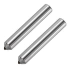 2pcs Diamond Dressers, 8mm x 50mm (5/16" x 2") Single Tapered Point Grinding Wheel Round Pen Welded Diamond Dressing Tools, Silver Tone