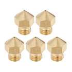 5pcs 3D Printer Nozzle,Brass Nozzle 0.6mm,Extruder Print Head for Filament 1.75mm M7 3D Printer