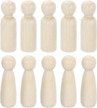 30 Pcs Wood Peg Dolls 3.54 Inch Female and Male Unfinished Dolls Bodies Natural Wooden Figures Decorative Peg People for Painting, DIY Arts, Crafts and Graffiti