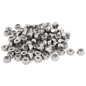 #4-40 304 Stainless Steel Insert Hex Lock Nuts 100pcs