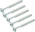 M6x80mm Furniture Bolts Hex Socket Screws 58mm Thread Length Zinc Plated 5pcs