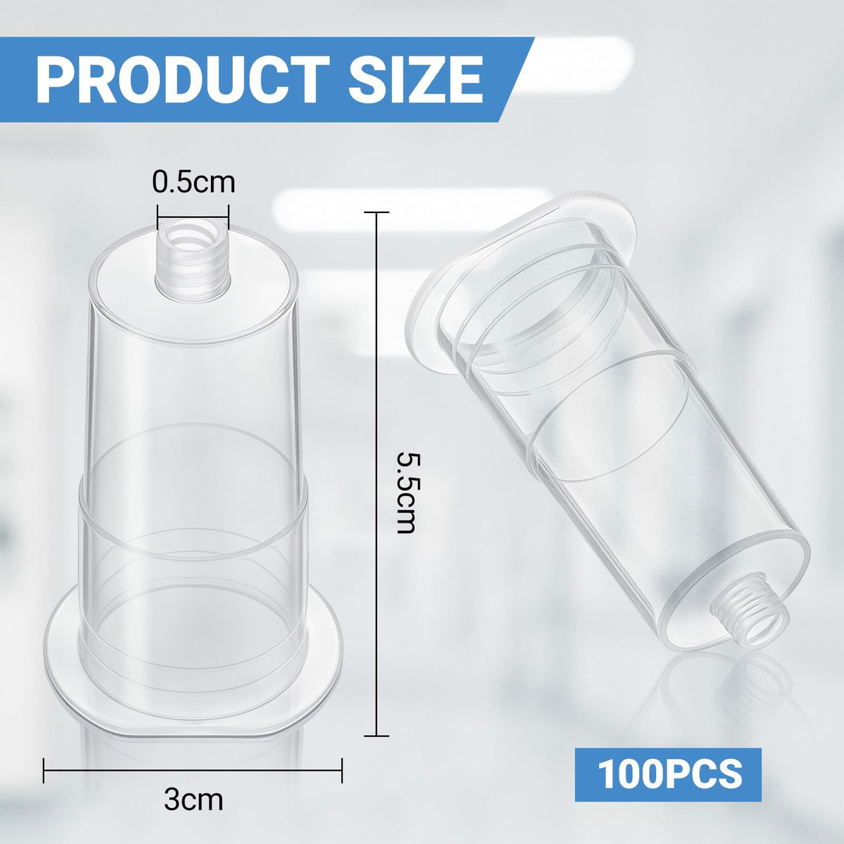 LinkMejor 100 Pack Connecteur Transparent jetable Individuellement Scellé