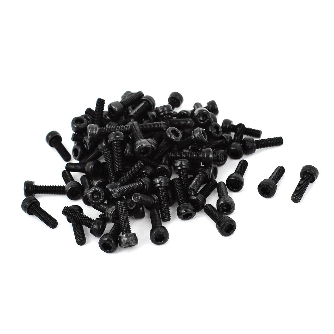 M3 x 10mm Alloy Steel Hex Bolt Socket Head Cap Machine Screws Black 100 Pcs