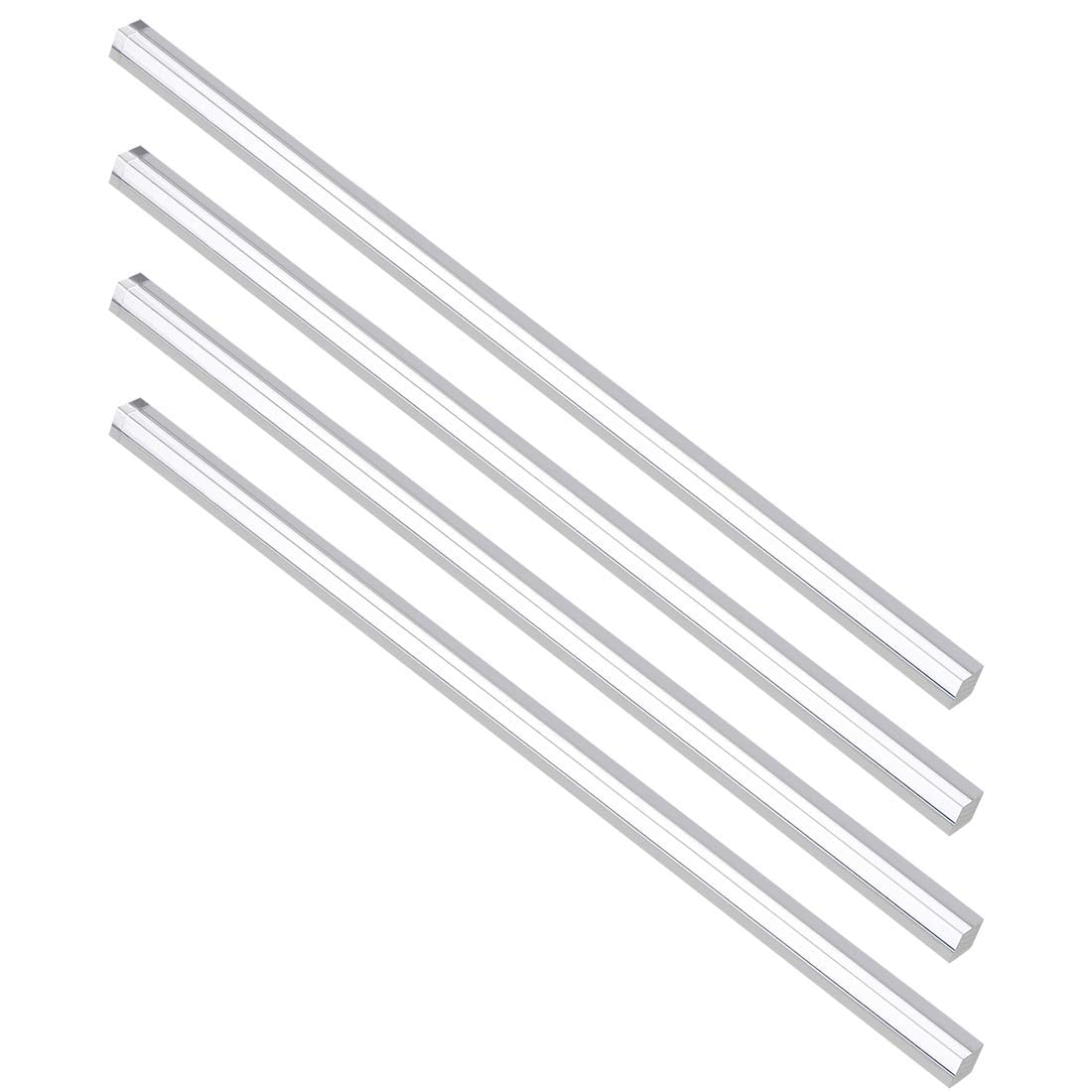 Acrylic Square Rod,Clear,8mmx8mmx250mm Solid Plastic PMMA Bar Stick 4pcs