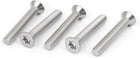 M6 x 40mm 316 Stainless Steel Flat Torx Head Machine Screw Silver Tone 5pcs