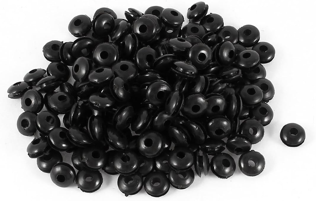 100Pcs Electrical Wire Rubber Grommets Cable Protector 3mm x 8mm