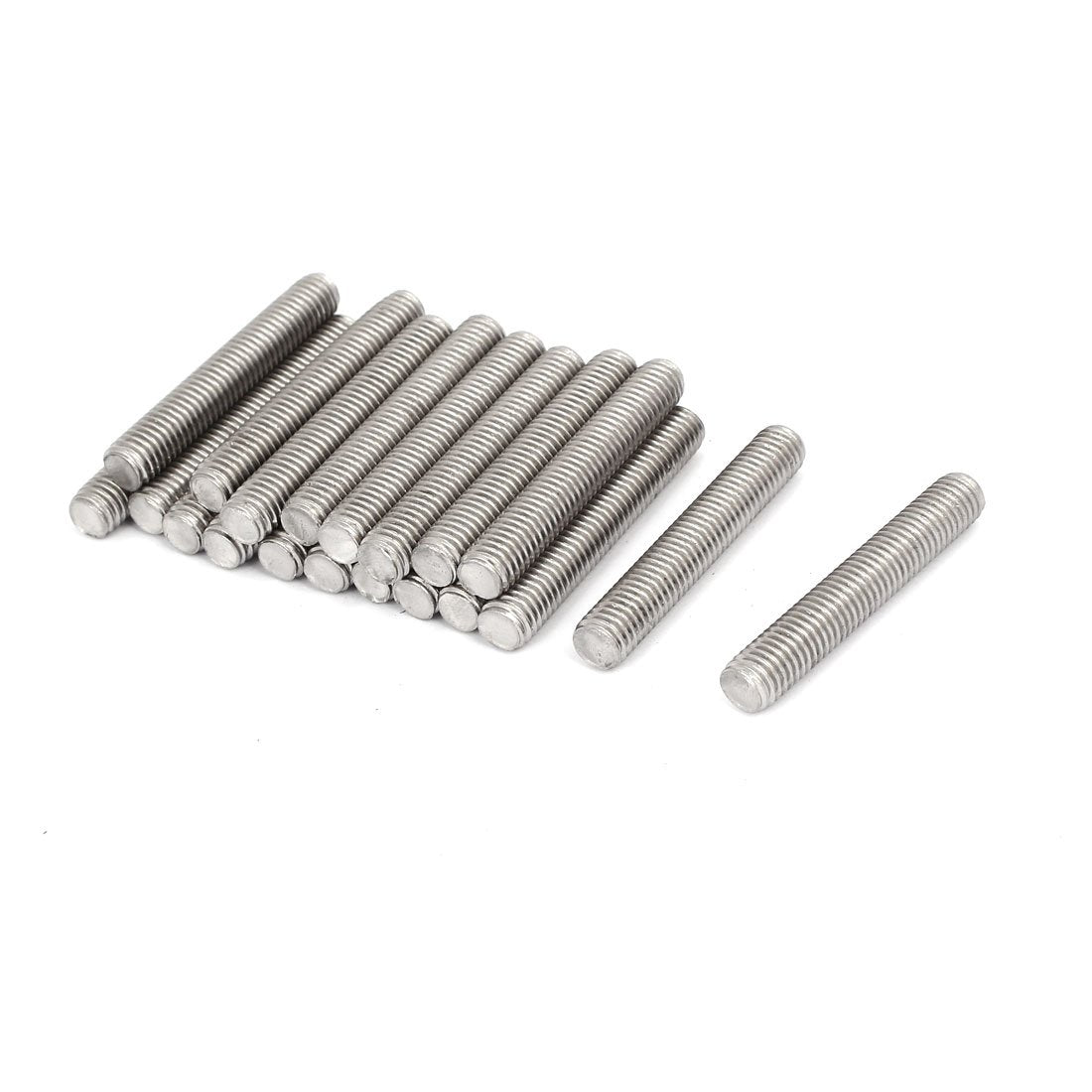 a16071500ux0189 M8 x 50 mm 1.25 mm Pitch 304 Stainless Steel Fully Threaded Rods Fasteners 20 Pcs (Pack of 20)