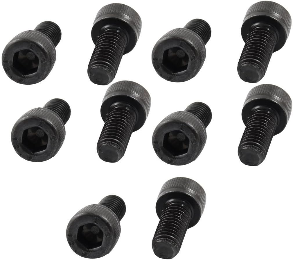 10 Pcs M5X12 Metal Hex Socket Head Cap Screws 1/5" x 15/32"