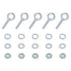 5 Pack M12 Galvanized Carbon Steel Eye Bolts, 1/2" x 2.36" Lifting Ring Eye Bolt with Nuts and Washers Heavy Duty Screw Eye Bolts Kit for Tie Down Straps Indoors Outdoors, Silver